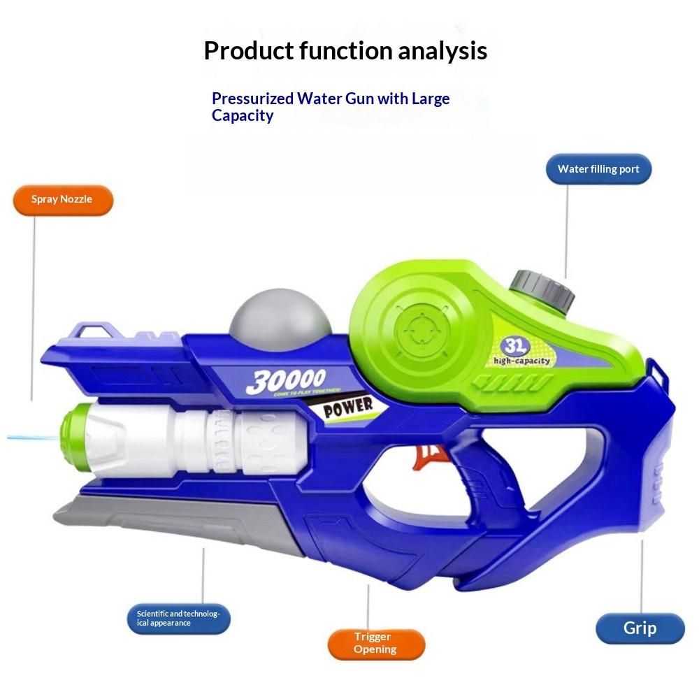 Children's Water Gun Toys Pulling and Pumping Type High Pressure Jet Water Cannon for Summer Adult Water Fights Outdoor Toys