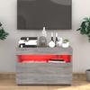 Vidaxl Szafka Pod Tv Z Oświetleniem Led, Szary Dąb Sonoma, 60X35X40 Cm