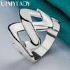 925 Sterling Silver Letter 7-10 # Ring For Women Fashion Charm Jewelry MR040
