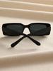 1/2/3 Pcs Unisex Plastic Square Fashion Sunglasses For Beach Play And Daily Photography