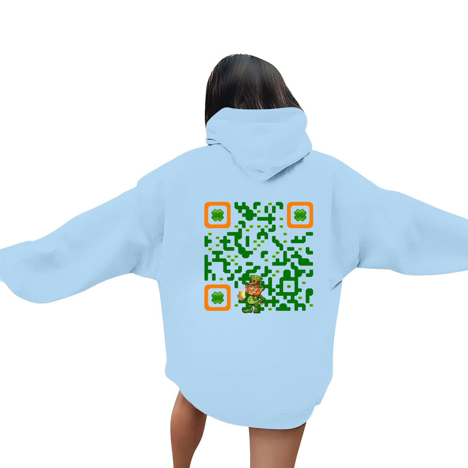 

Женский круглый вырез с длинным рукавом St. Толстовка с капюшоном и принтом Patrick XL