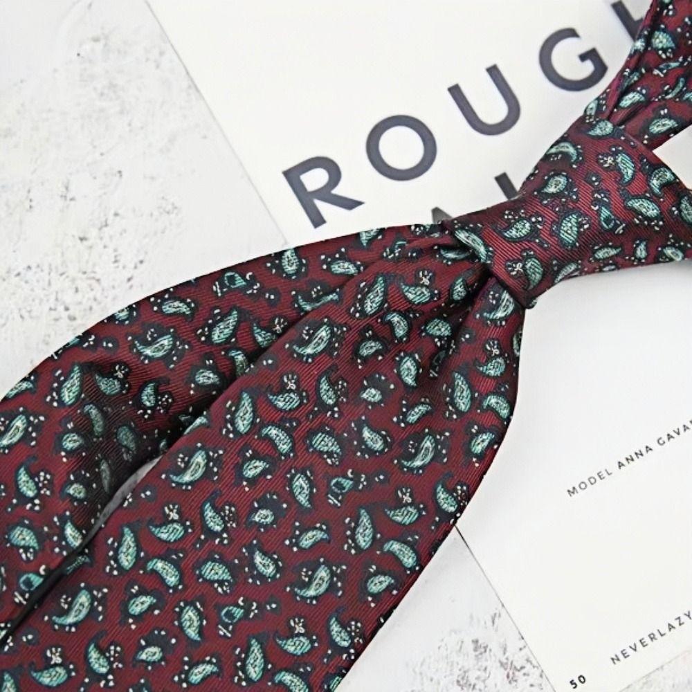 Jacquard Pattern Striped Tie 8CM Men Cravat Gentleman Shirt Necktie  Business