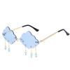 Vintage Cloud  Rimless Tassel Sun Glasses Outdoor  Punk Glasses Shades Sunglasse