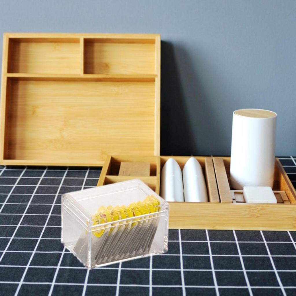 Acryl Zuckerpäckchenhalter Visitenkarten Krimskrams Sachets Teebeutel Schüssel Aufbewahrungsbehälter