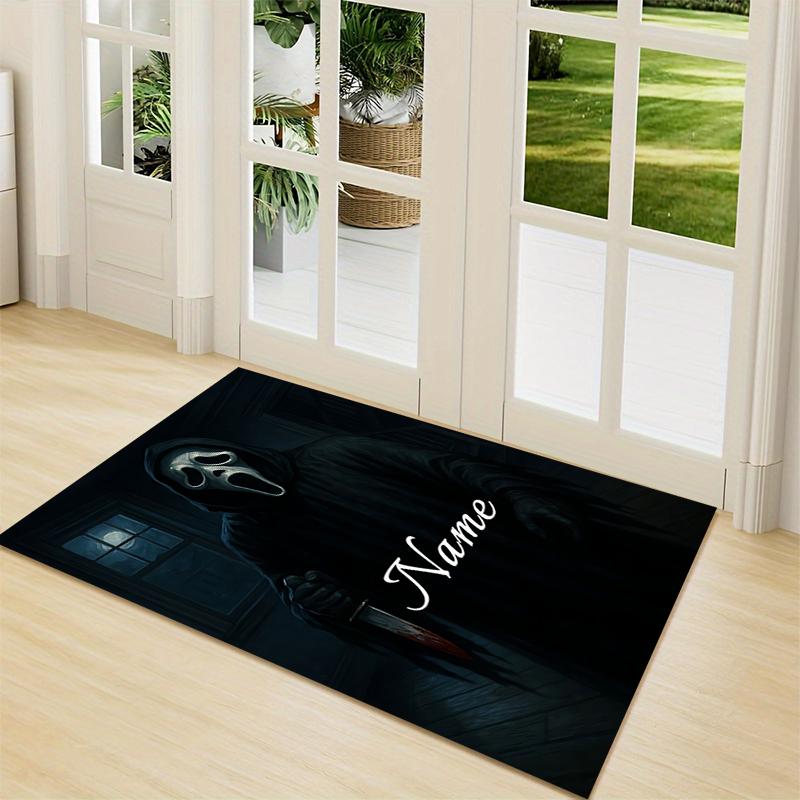 Custom Name Kitten Clown Balloon Theme Carpet Rug Customizable Soft Washable Anti-Slip Home Living Room Sofa Mats Personalized Rug. 0909106