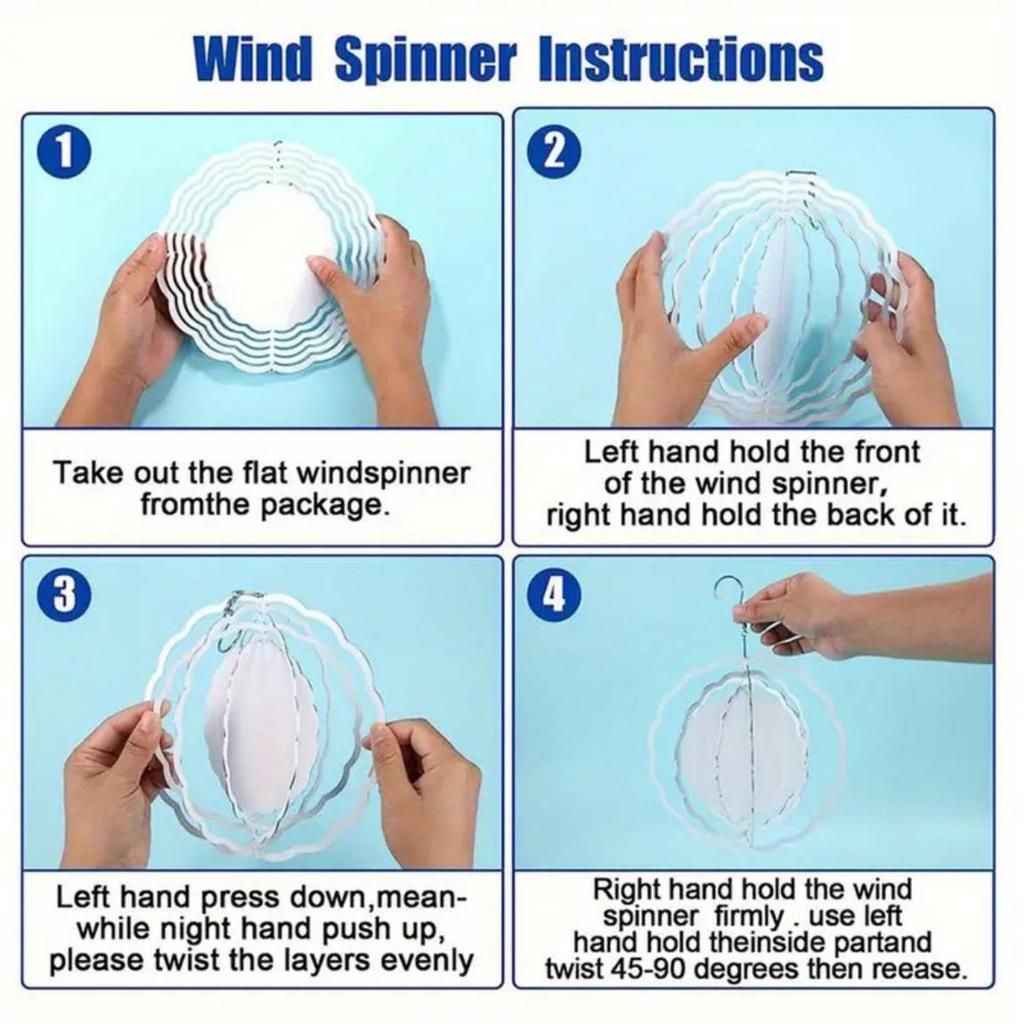 Metal Wind Spinner with Lotus Mandala Design 360 Rotating Hook for Garden Balcony Yard Outdoor Decor Thanksgiving Christmas Holiday