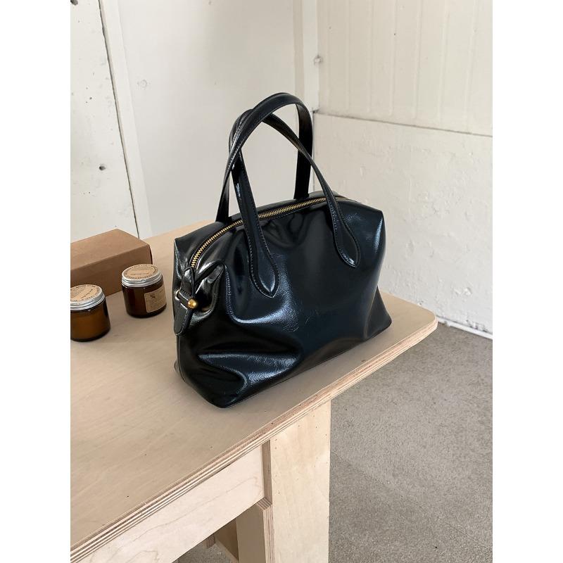 Neue Handtasche mit großem Fassungsvermögen, hochwertige Tote Bag für Pendlerinnen, Reißverschluss, einfache Handtasche aus weichem Leder.