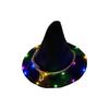 Pointed Design LED Witch Hat Black Cosplay Hat Light Up Wizard Hat  Carnival Festival