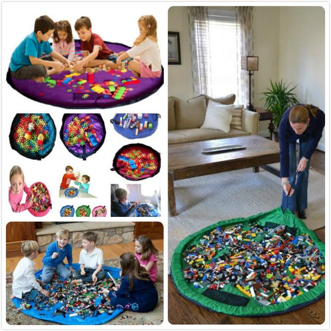 

Сумка для хранения игрушек Большая Водонепроницаемая Игровая площадка Подходит для путешествий Семейная организация Pink45