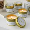 Soy Wax Scented Candle in Gold Tin - Smokeless Aromatherapy Gift Box