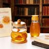 High Borosilicate Glass Jar Shatterproof Temperature Resistant Honeys Container Wood Stirring Stick and Lid for Kitchen