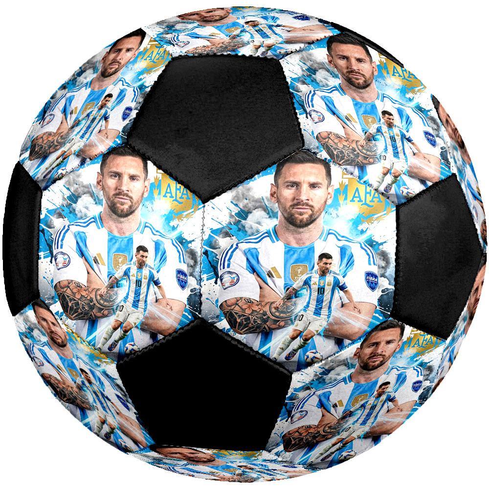 Lionel Messi Fußball Größe 5, Maschinengenähtes PVC, Langlebig & Hoher Rückprall, Für Alle Altersgruppen, Fanartikel, für Spiele & den Außenbereich.