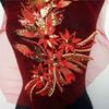 DIY Sequined Embroidery Patches Lace Trims Mesh Lace Fabrics Applique  Wedding Gown Decoration DIY