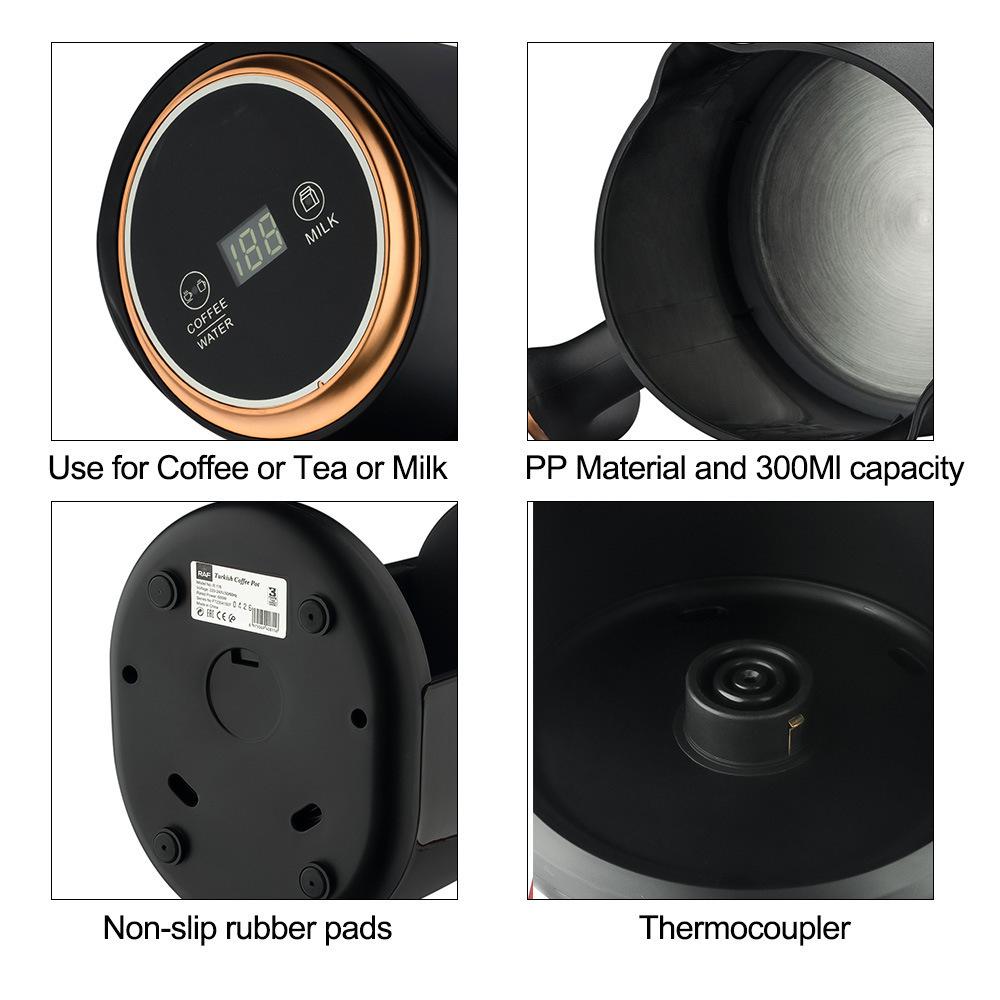European Multi-Use Coffee Maker: Italian Espresso, Turkish Coffee Pot, Tea Brewer, Milk Frother.
