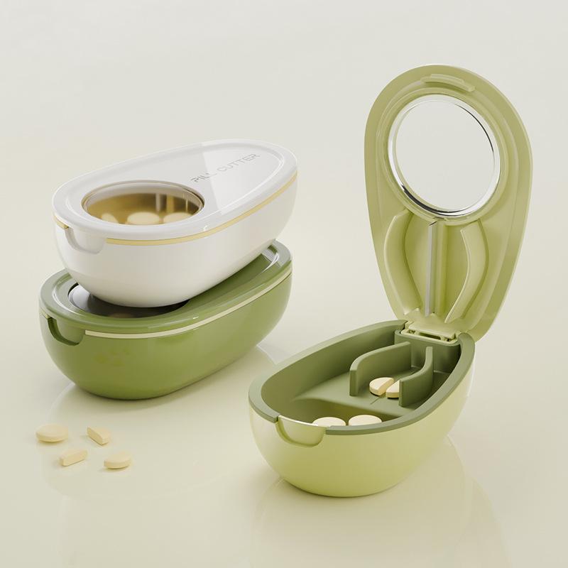 Portable Tablet Splitter Pill Box With Hidden Storage Tablet Container Tablet Cutter Tablet Crusher Tablet Container