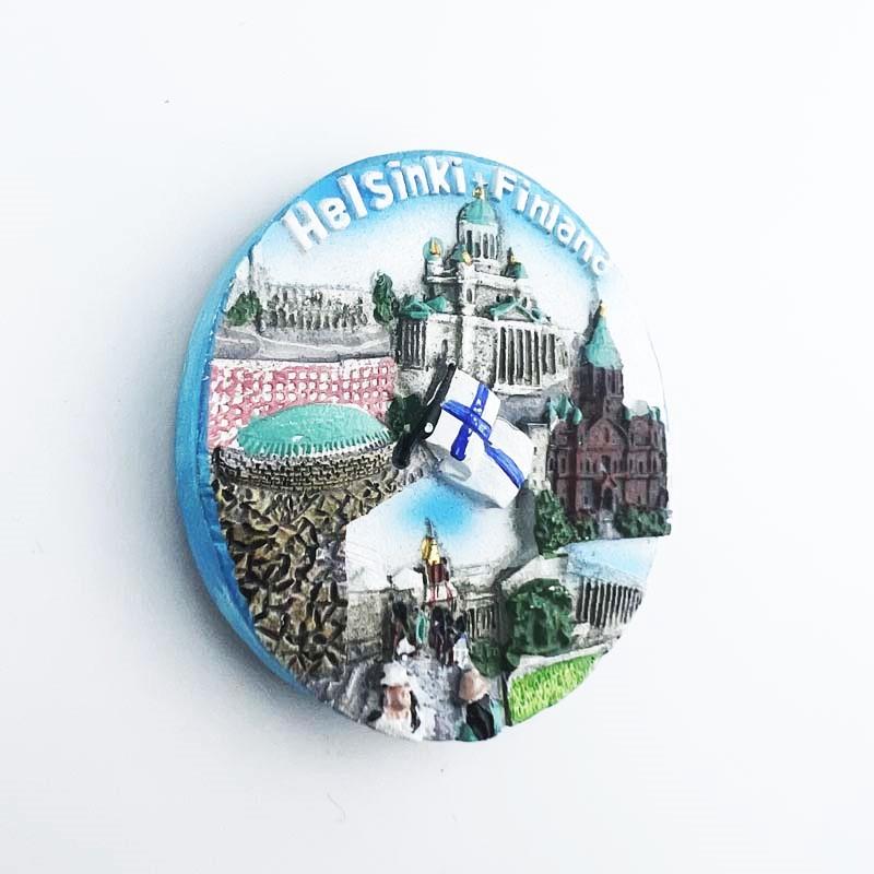 Finlandia Helsinki Souvenir Turistici Magneti da Frigorifero Viaggi in Finlandia Adesivi Magnetici da Frigorifero Decorazioni per la Casa Regali di Matrimonio