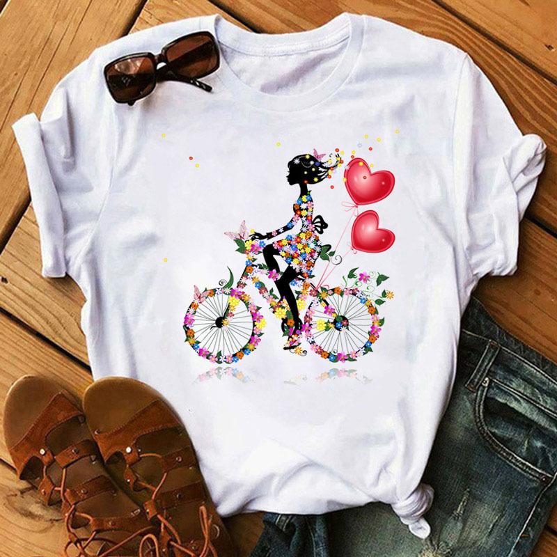 Fashionable Urban Girl Fashionable Casual Womens Roundneck Shortsleeved Tshirt Womens Tshirt Women Clothing Harajuku