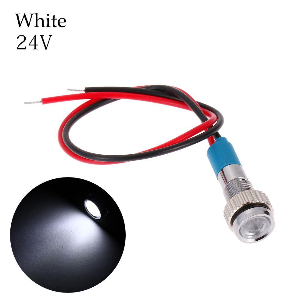 Red Yellow Blue Green White Signal Lamp 6mm LED Metal Indicator Light 3V 5V 6V 9V 12V 24V 220V
