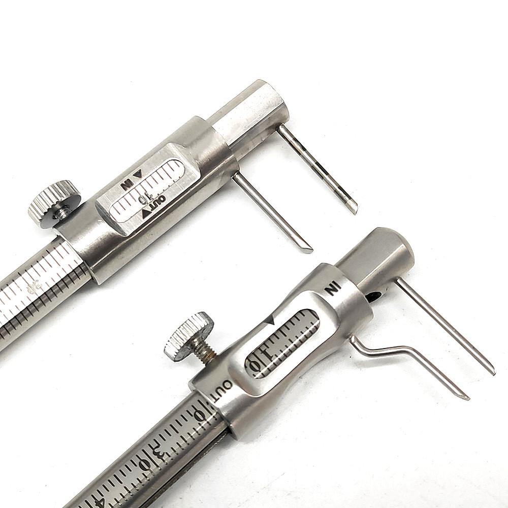 New Type Dental Orthodontic Sliding Caliper Dental Implant Measuring Gauge Caliper Ruler 0-80mm/ 100mm Stainless Steel  Dentist Tools