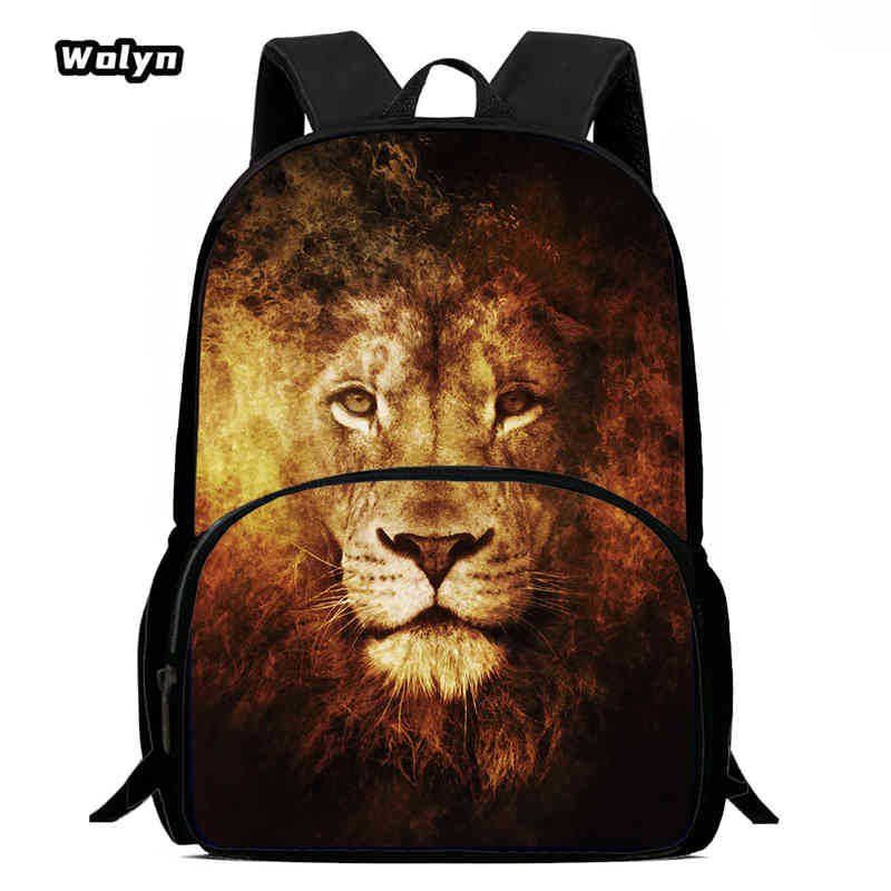 Lion King Schoolbag High Definition Printing Multi-Function Cross-Border Burden Reduction Large Capacity Backpack