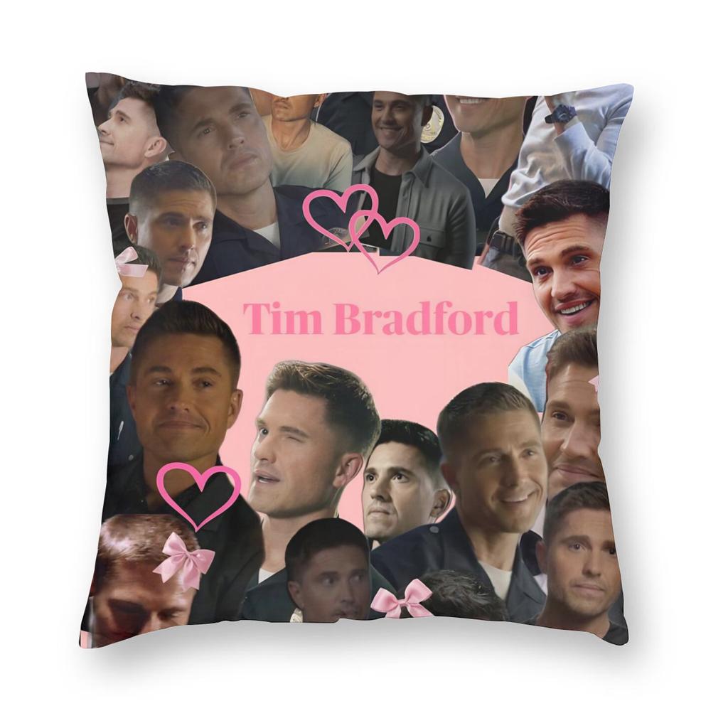 Tim Bradford The Rookie Pillowcase Printing Polyester Cushion Cover Decorative Pillow Case Cover Seat Square 40X40Cm