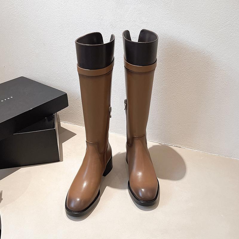 Ma Sichun's same women's boots 2025 winter new versatile thin knight boots thin boots long boots children