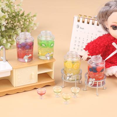 Doll House Decoration Mini Fruit Bucket Model Miniature Scene Decoration