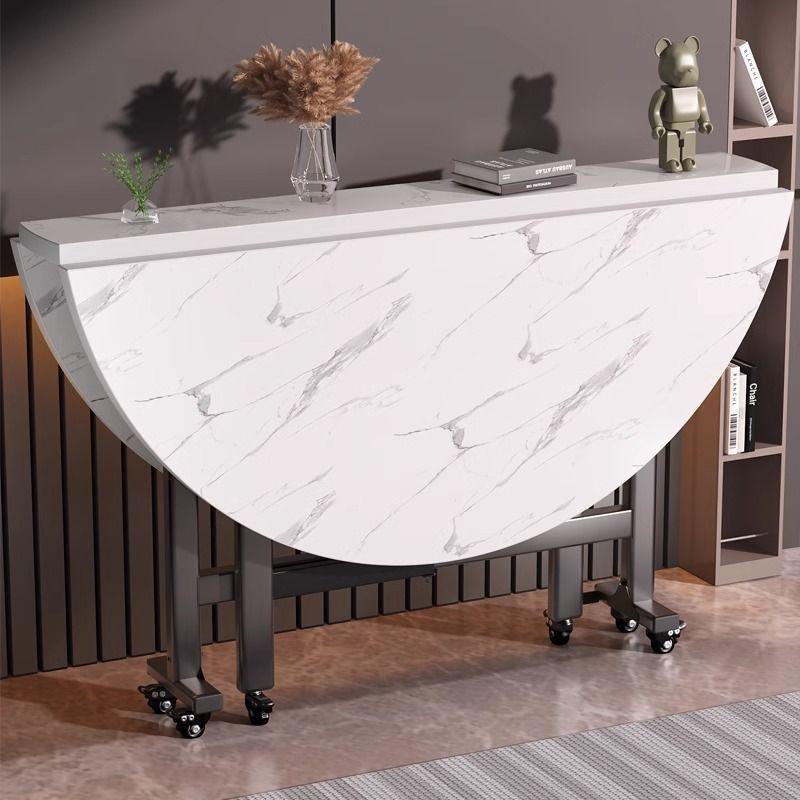Foldable Large Round Dining Table for 10 - Ideal for Small Apartments, Homes, Restaurants, and Living Rooms