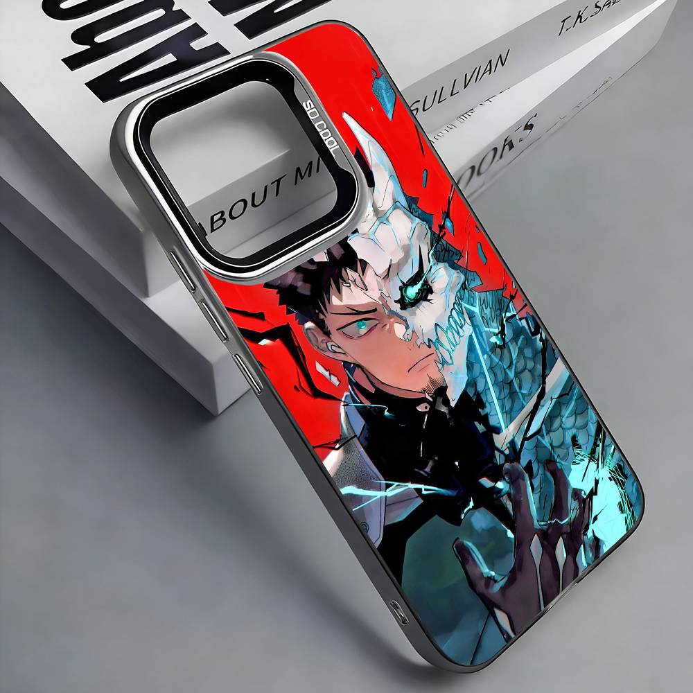 Kaiju No.8 Monster Colorful Silver Back Phone Case For IPhone 17 16 15 14 13 12 11 Plus Pro Max Plus