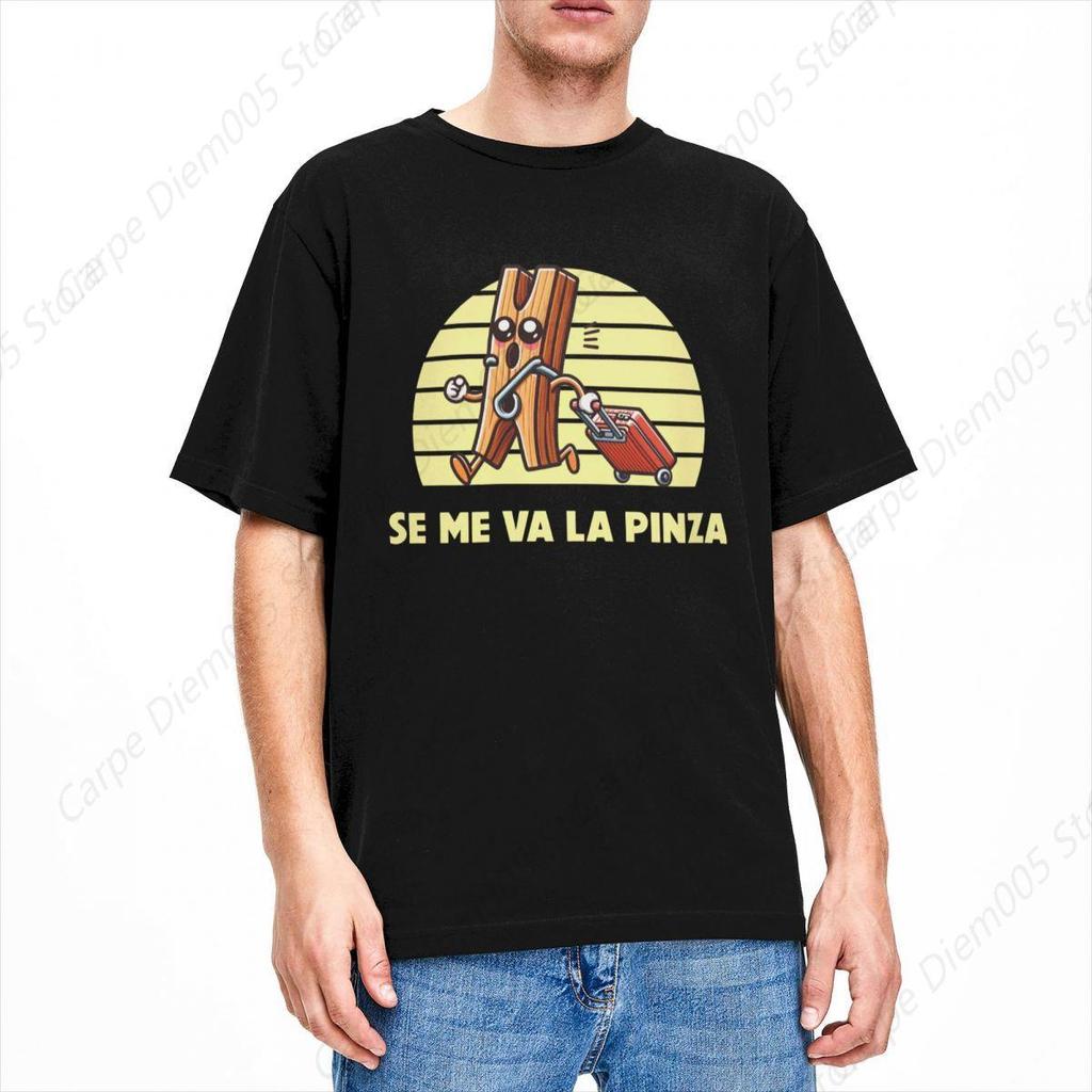 T-Shirt Se Me Va La Pinza Pure Cotton T Shirts Fashion Tshirt for Man Y2K Funny Design Short Sleeve Tees