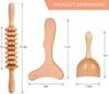 Wood Therapy Massage Tools 3-in-1, Lymphatic Drainage Massager, Wooden Massager for Maderoterapia, Anti-Cellulite, Body Sculpting & Contouring