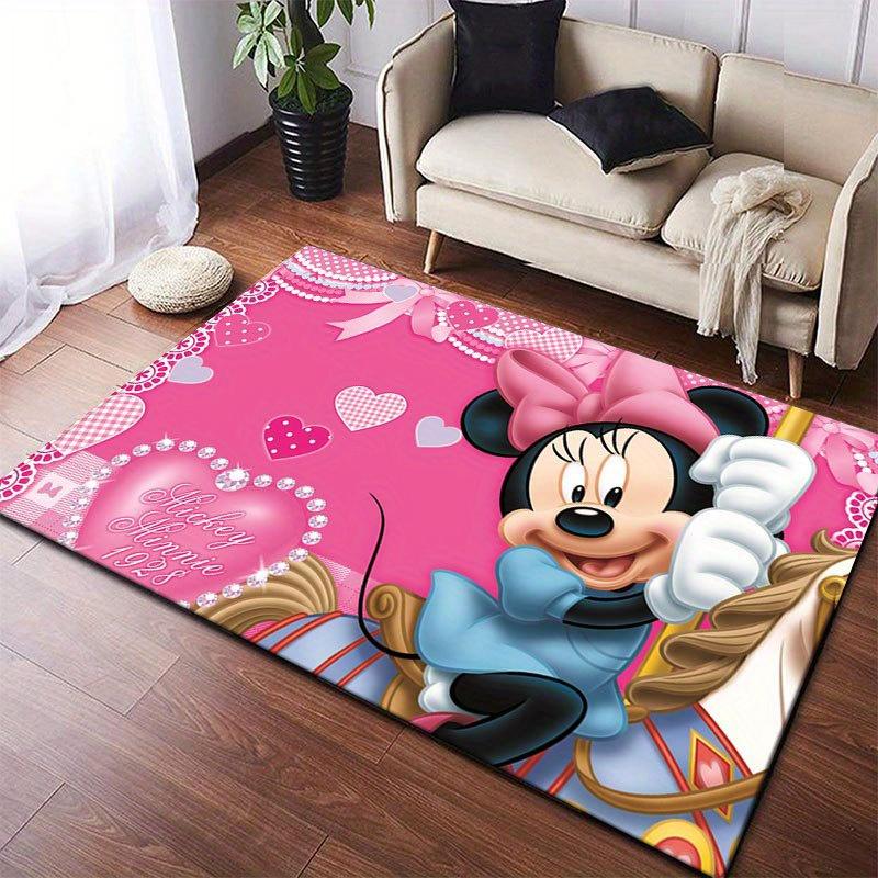 1 stuks Minnie Vloerkleed, Antislip Vloermat, Cartoon Karakter Ontwerp, Zacht Fluweel, Kamerdecoratie, Wasbaar
