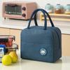 Canvas Thermal Lunch Tote Bag Portable Insulated Lunch Box Bag Foil Fresh Food Container Bag for Women Kids Household Use
