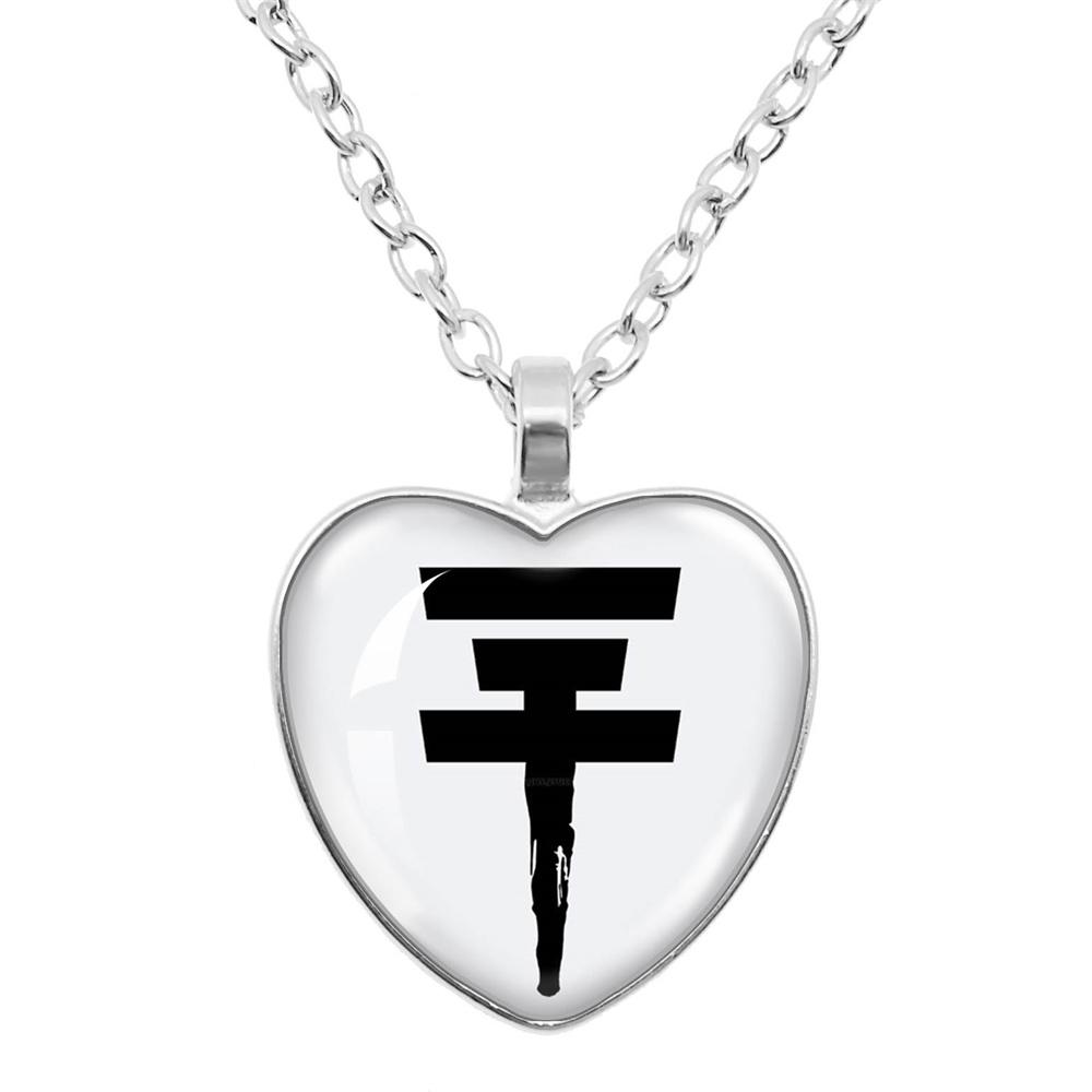 Tokio Hotel Anhänger Halskette Rockband Bill Kaulitz Musik Sänger Bild Glas Herzform Halskette Schmuck Charme Fans Geschenk
