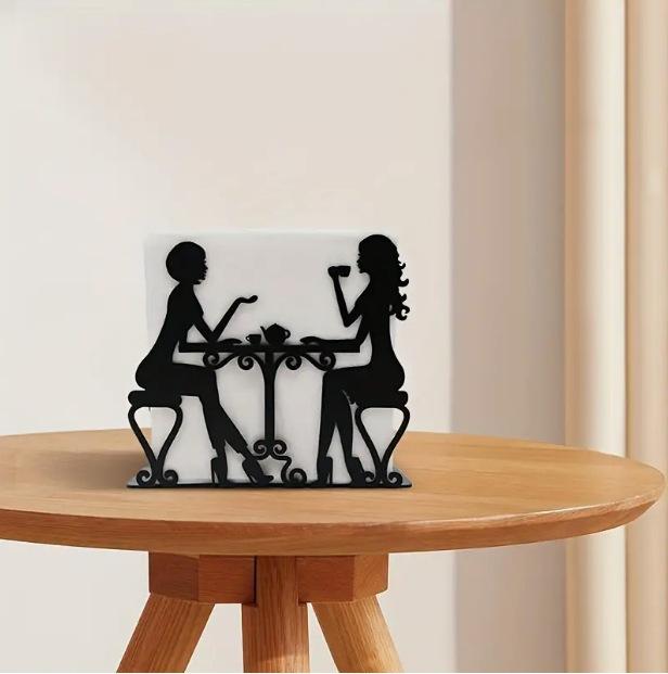 Home creative napkin holder kitchen wrought iron storage rack Western restaurant coffee shop vertical tissue holder