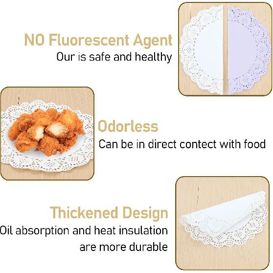 140Pcs Paper Doilies, 10 Inch Round Paper Doilies for Wedding, Birthday, Cakes, Desserts, Tableware Food Decoration