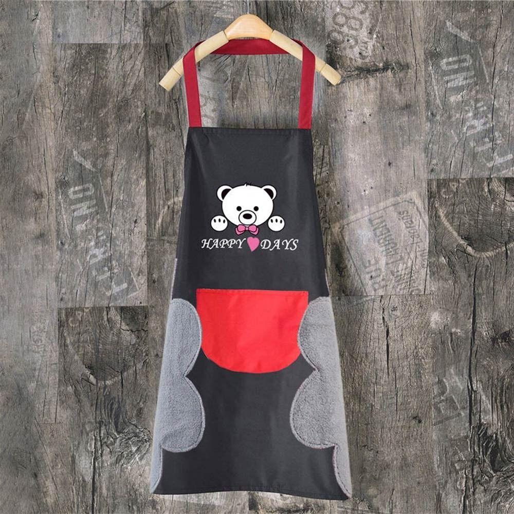 With Hand Towel Kitchen Apron Waterproof Restaurant Uniform Household Antifouling Apron  Barber
