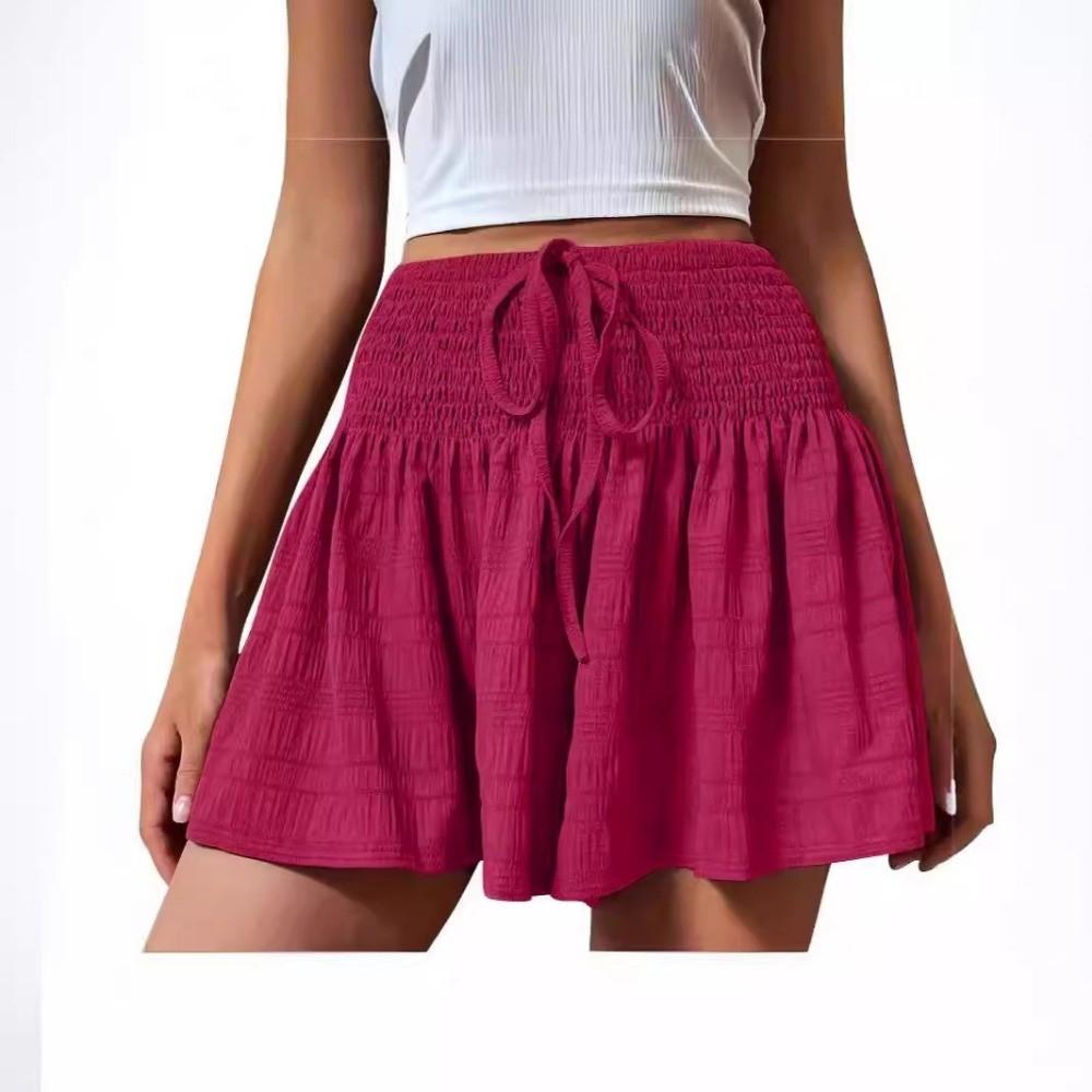 Lace Up Sports Shorts Skirt Loose Pajama Pants Fashionable Beach Short Casual Wear