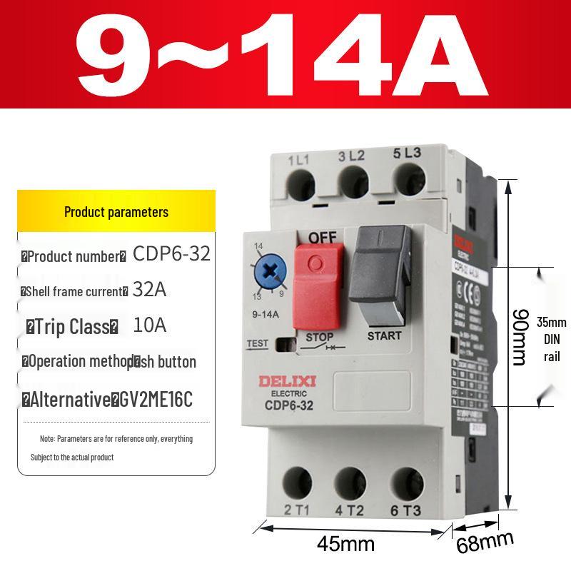 Delixi DZ108-20 Three-Phase Motor Protector Switch CDV2S Circuit Breaker CDP6-32