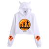 Felpa con cappuccio da donna Dragon Ball Goku Orecchie da Gatto - Design Stampato Serie Saiyan