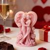 Candle Mould For Wedding Decorations Featuring 3D Loving Couple Figure In Food Grade Silicone