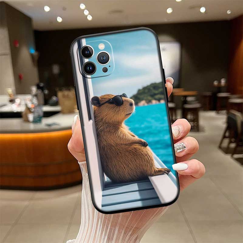 

NH13 Cartoon Capybara Shell Phone Case for Samsung Galaxy Note 10 20 S23 S24 S25 Ultra FE Plus Edge Lite A02S A35 A07 A17 Galaxy S24