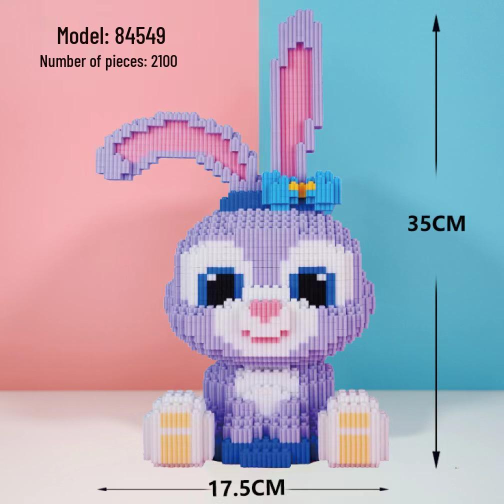 Girls' Compatible Lego: Violent Bear Building Block Series - Educational Micro-Block Interlocking Toys & Gifts