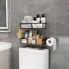 Pure White Double-Layer Over-Toilet Storage Shelf