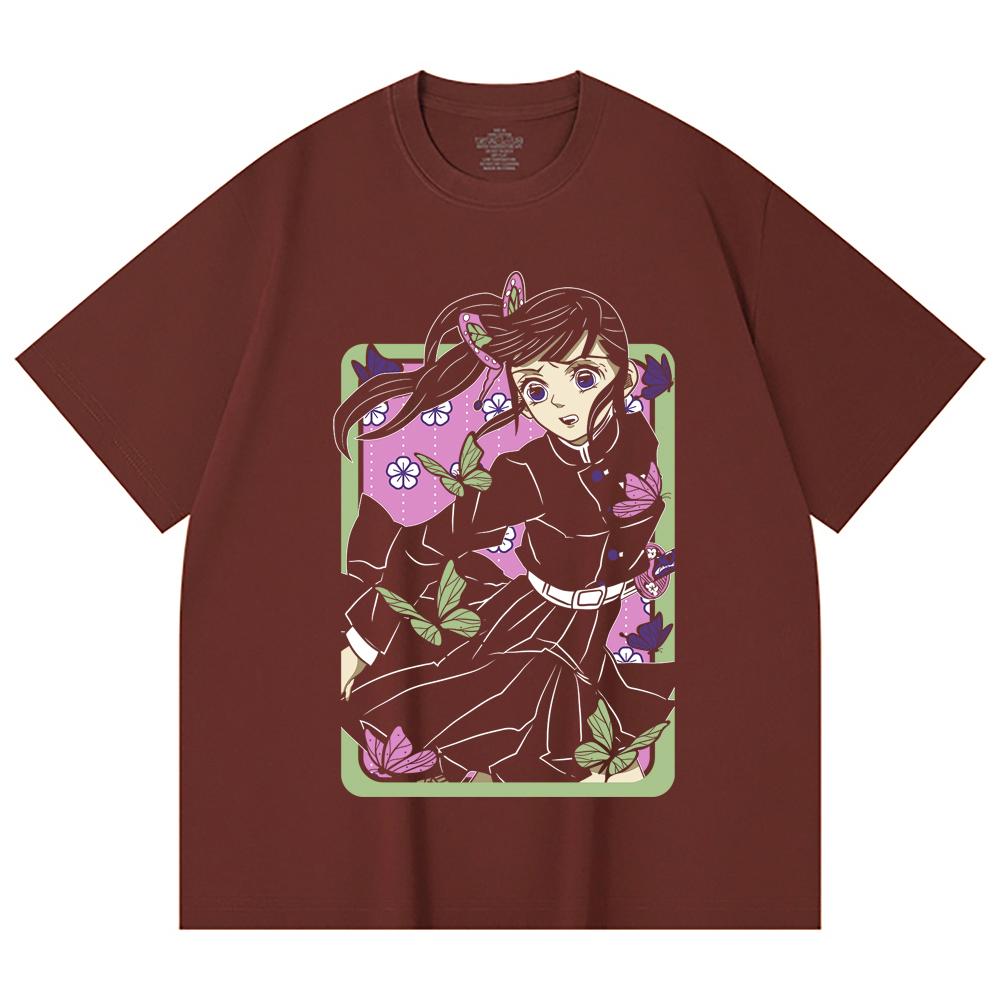 T-shirt Unisex in Cotone Pesante 230 g/m² 100% Cotone Stampa Kanao Demon Slayer V77