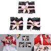 Adjustable Bow Wristband Bracelets DIY Handmade Lace Fabric Sewing Craft Bracelets Ornament Collar Chokers Neck Bells