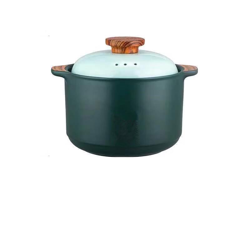 Chang Baosen Dark Green Ceramic Casserole Pot