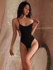 Teddy Crotchless Bodysuits Sexy Lingerie Women Fishnet Hollow Open Bra Underwear Erotic Apparel Black Bodysuit & Lace Stockings