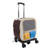 Pet Carrier Backpack with Wheels 2 in 1 Breathable Window Large Capacity Portable Rolling Cat Dog Carrier Bag for Travel