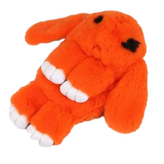 Plush Cartoon Rabbit Shaped Crossbody Bag Soft Faux Fur Rabbit Shoulder Bag Fluffy Cute Bunny Sling Bag for Women Girls